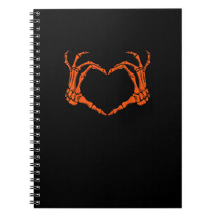 Skeleton Hand Heart Sign Kostuum Halloween Design Notitieboek