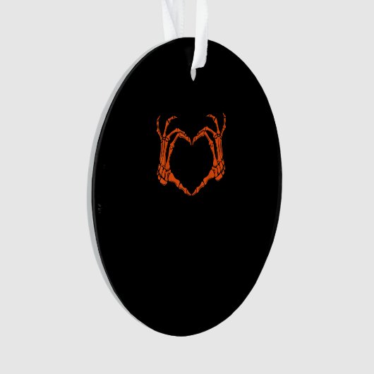 Skeleton Hand Heart Sign Kostuum Halloween Design Ornament (voorkant)
