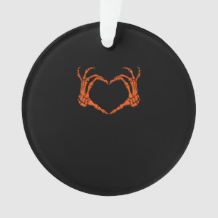 Skeleton Hand Heart Sign Kostuum Halloween Design Ornament