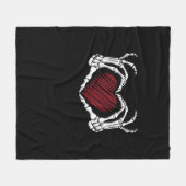 Skeleton Hand Heart Sign Kostuum Trending Hallowee Fleece Deken (Voorkant (Horizontaal))