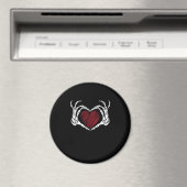 Skeleton Hand Heart Sign Kostuum Trending Hallowee Magneet (Insitu (Vaatwasser))