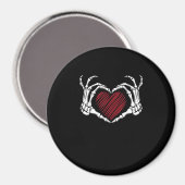 Skeleton Hand Heart Sign Kostuum Trending Hallowee Magneet (Voorkant / Achterkant)