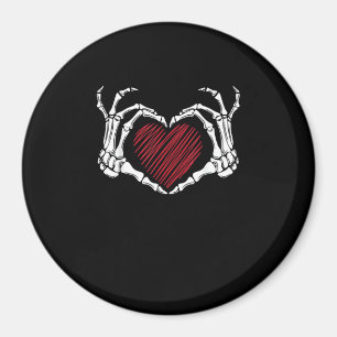 Skeleton Hand Heart Sign Kostuum Trending Hallowee Magneet