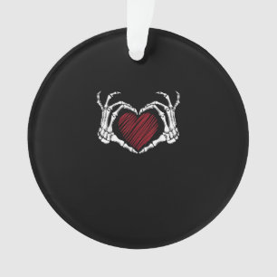 Skeleton Hand Heart Sign Kostuum Trending Hallowee Ornament