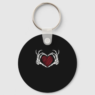 Skeleton Hand Heart Sign Kostuum Trending Hallowee Sleutelhanger