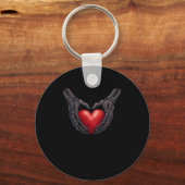 Skeleton Hand Heart Sleutelhanger (Voorkant)