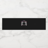 Skeleton Hand Heart USA Patriottisch Amerikaans Waterfles Etiket (Enkel label)