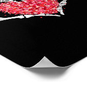 Skeleton Hand Heart Valentijnsdag Funny Botten Lov Poster (Hoek)