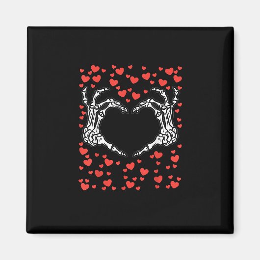 Skeleton Hand Heart Valentijnsdag Funny Classic Magneet (Voorkant)