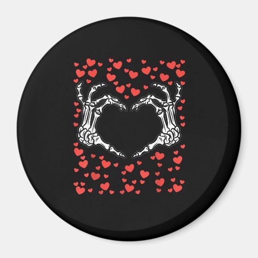 Skeleton Hand Heart Valentijnsdag Funny Classic Magneet (Voorkant)