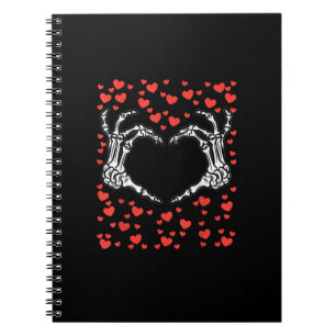 Skeleton Hand Heart Valentijnsdag Funny Classic Notitieboek