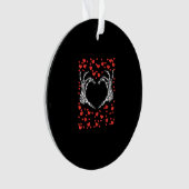 Skeleton Hand Heart Valentijnsdag Funny Classic Ornament (voorkant)