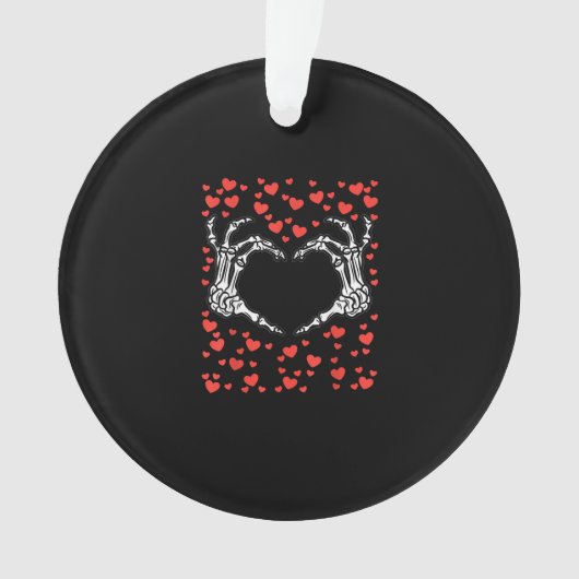 Skeleton Hand Heart Valentijnsdag Funny Classic Ornament (voorkant)