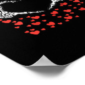 Skeleton Hand Heart Valentijnsdag Funny Classic Poster (Hoek)