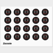 Skeleton Hand Heart Valentijnsdag Funny Classic Ronde Sticker (Vel)