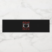 Skeleton Hand Heart Valentijnsdag Funny Classic Waterfles Etiket (Enkel label)