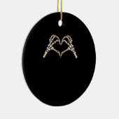 Skeleton Hand Hearts Design Keramisch Ornament (Rechts)