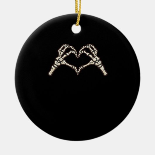 Skeleton Hand Hearts Design Keramisch Ornament (Voorkant)