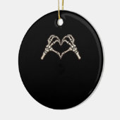 Skeleton Hand Hearts Design Keramisch Ornament (Links)