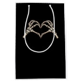 Skeleton Hand Hearts Design Medium Cadeauzakje (Voorkant)