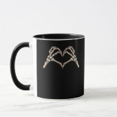 Skeleton Hand Hearts Design Mok (Links)