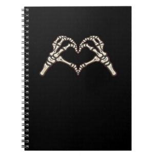 Skeleton Hand Hearts Design Notitieboek