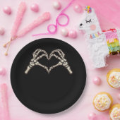 Skeleton Hand Hearts Design Papieren Bordje (Feest)