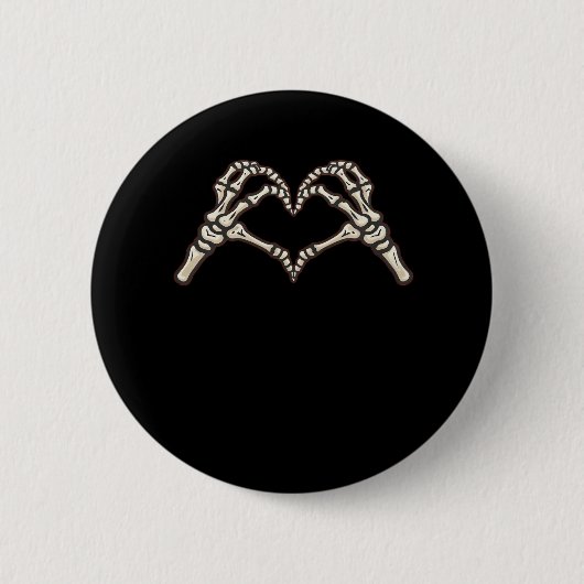 Skeleton Hand Hearts Design Ronde Button 5,7 Cm (Voorkant)