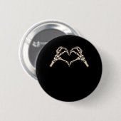 Skeleton Hand Hearts Design Ronde Button 5,7 Cm (Voorkant /achterkant)