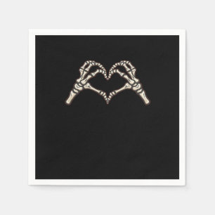 Skeleton Hand Hearts Design Servet