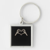 Skeleton Hand Hearts Design Sleutelhanger (Voorkant)