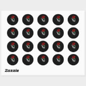 Skeleton Hand Holding Roos Tattoo Ronde Sticker (Vel)