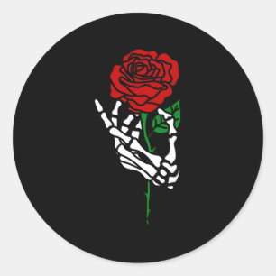 Skeleton Hand Holding Roos Tattoo Ronde Sticker