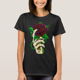 Skeleton Hand Holding Roos Tattoo T-shirt