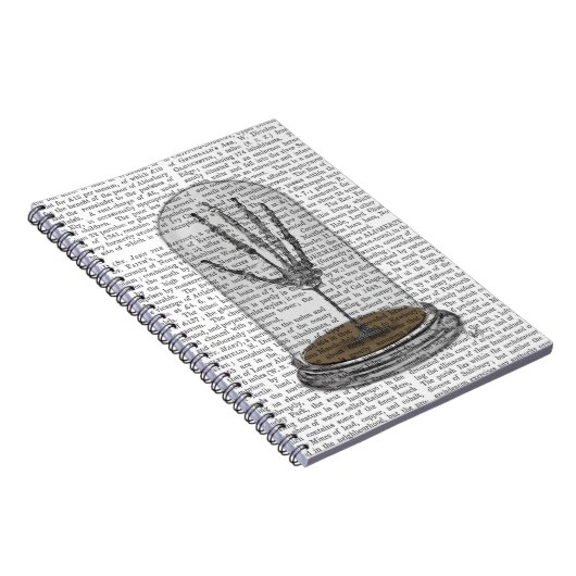 Skeleton Hand in Bell Jar 2 Notitieboek (Rechterzijde)