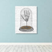 Skeleton Hand in Bell Jar Canvas Afdruk (Insitu (Houten vloer))