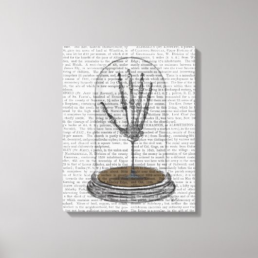 Skeleton Hand in Bell Jar Canvas Afdruk (Voorkant)