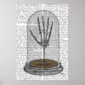 Skeleton Hand in Bell Jar Poster (Voorkant)