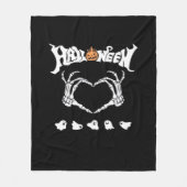 Skeleton Hand met, Halloween Design Fleece Deken (Voorkant)