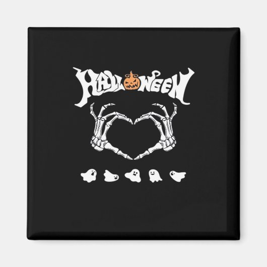 Skeleton Hand met, Halloween Design Magneet (Voorkant)