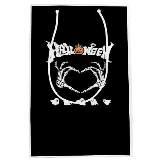Skeleton Hand met, Halloween Design Medium Cadeauzakje (Voorkant)