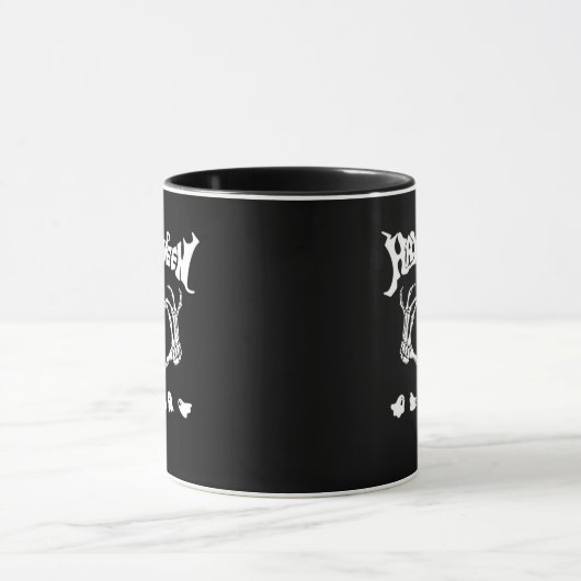 Skeleton Hand met, Halloween Design Mok (Midden)