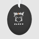 Skeleton Hand met, Halloween Design Ornament (voorkant)