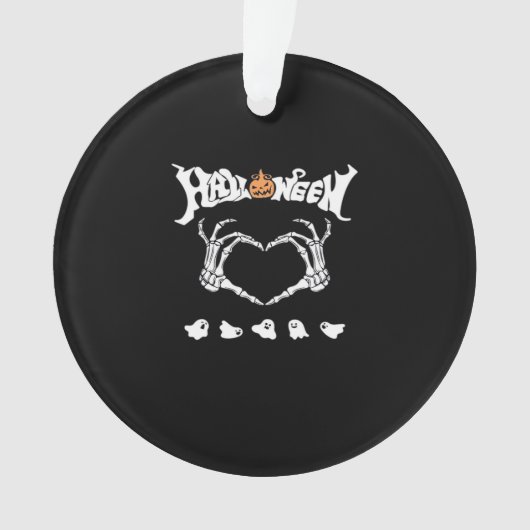 Skeleton Hand met, Halloween Design Ornament (voorkant)