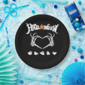 Skeleton Hand met, Halloween Design Papieren Bordje (Feest)