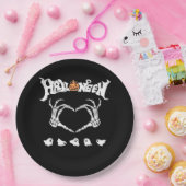 Skeleton Hand met, Halloween Design Papieren Bordje (Feest)