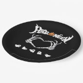 Skeleton Hand met, Halloween Design Papieren Bordje (Gekanteld)