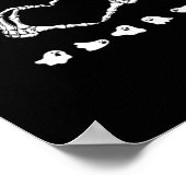 Skeleton Hand met, Halloween Design Poster (Hoek)