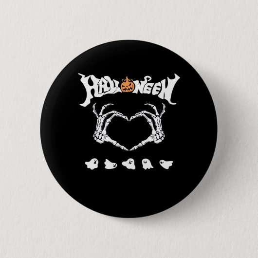 Skeleton Hand met, Halloween Design Ronde Button 5,7 Cm (Voorkant)