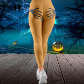 Skeleton Hand op Booty Funny Halloween Sinaasappel Leggings
